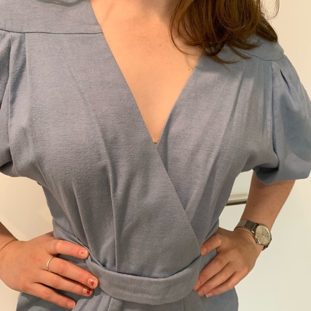 BCBGMaxAzria Romper Brushed Cotton Blue R - Picture 5 of 10